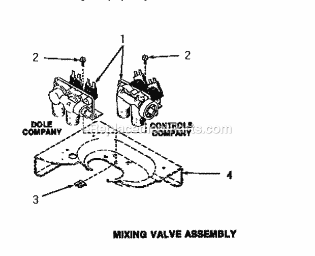 Amana FA4200 Washer-Top Loading Mixing Valve Assy Diagram