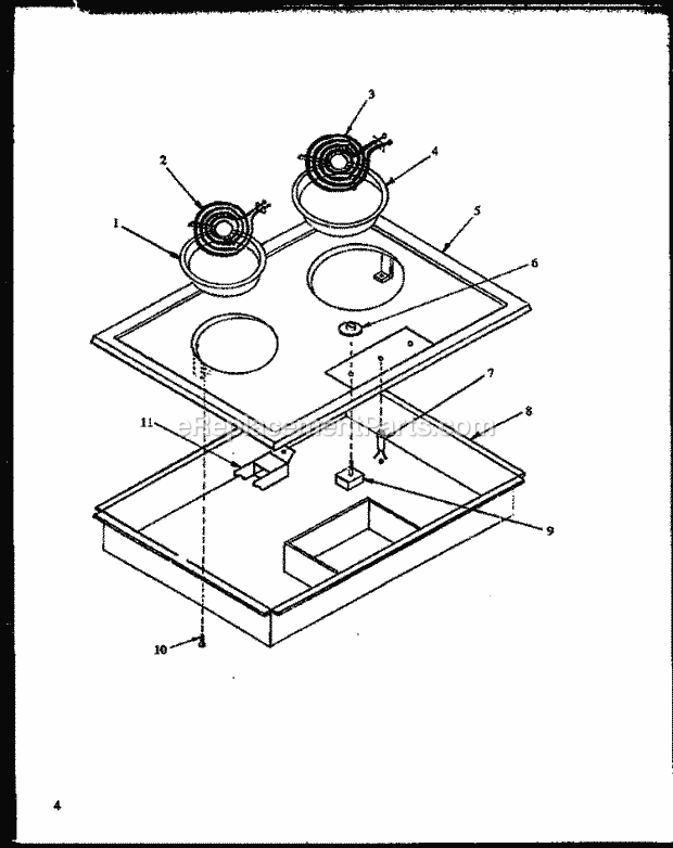 Amana FET1402B (P1131552N B) Surface Unit- Ele Page 1 Diagram