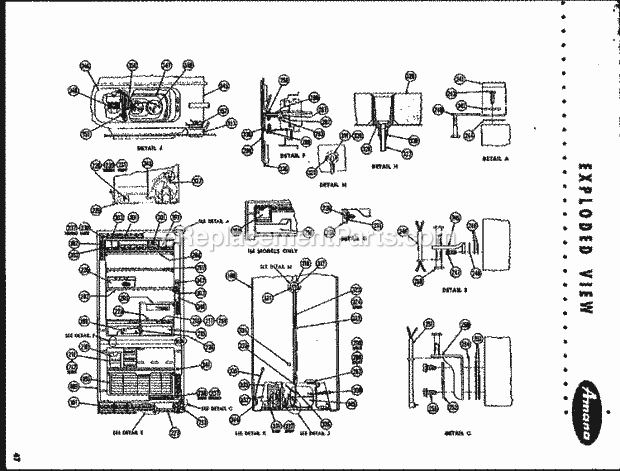 Amana FF98 Bottom Freezer 1961 Freezer Plus Refrigerator Page 1 Diagram
