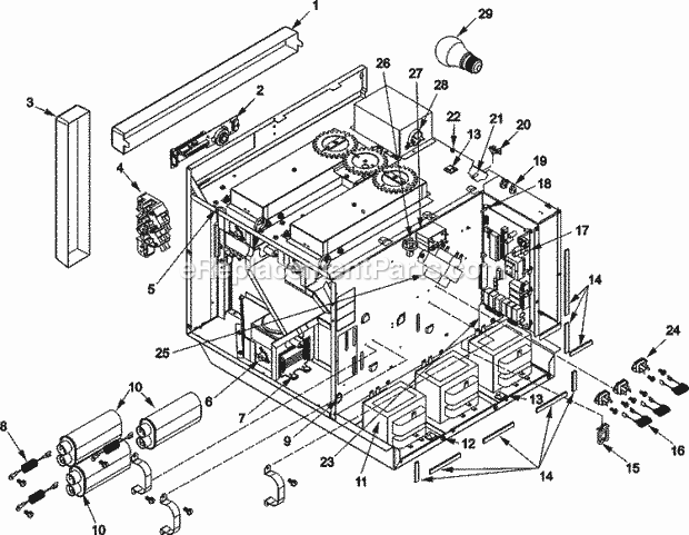 Amana KFC2W (P1330121M) Mfg Number P1330121m, Commercial Microwaves Electrical Components Diagram