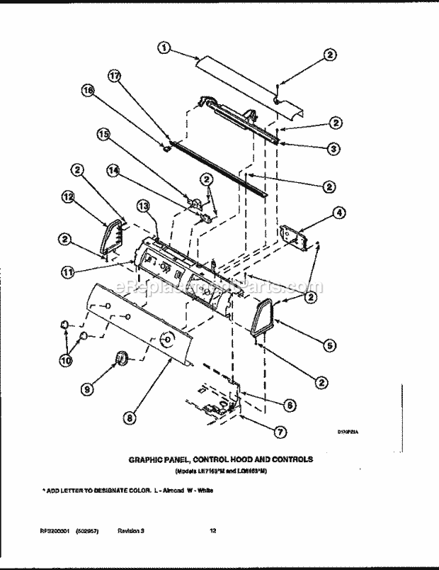 Amana LE8457L2 (PLE8457L2) Dryer- Ele Page F Diagram