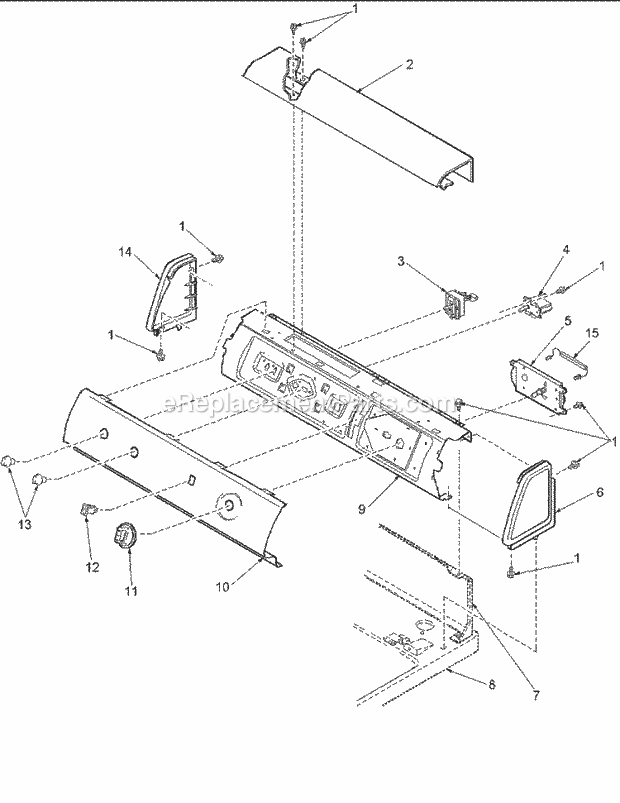 Amana LEA20AW (PLEA20AW) Dryer- Ele Control Panel Diagram