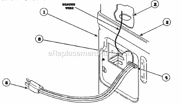 Amana LG8469W2 (PLG8469W2) Dryer- Gas Power Cords Diagram