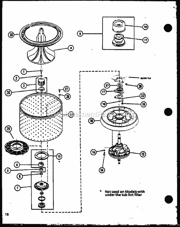 Amana LW2603 (P1110504W W) Residential Amana Washer Page 7 Diagram