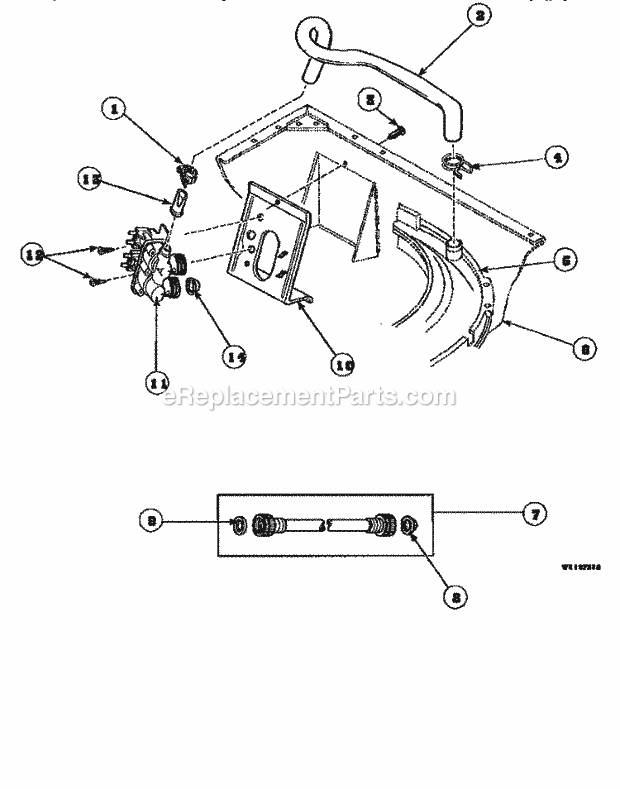 Amana LW7503L2 (PLW7503L2 A) Mfg Number Plw7503l2, Washer - Top Loading Inlet / Fill Hose & Mixing Vlv Mtg Brkt Diagram