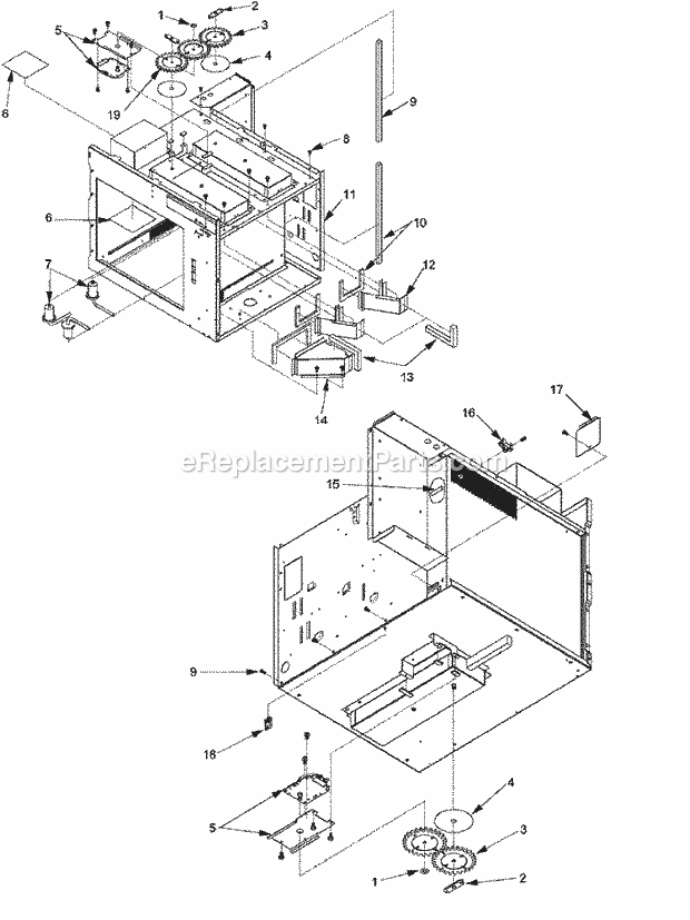 Amana RC25S (P1326311M) Mfg Number P1329105m, Commercial Microwaves Page F Diagram