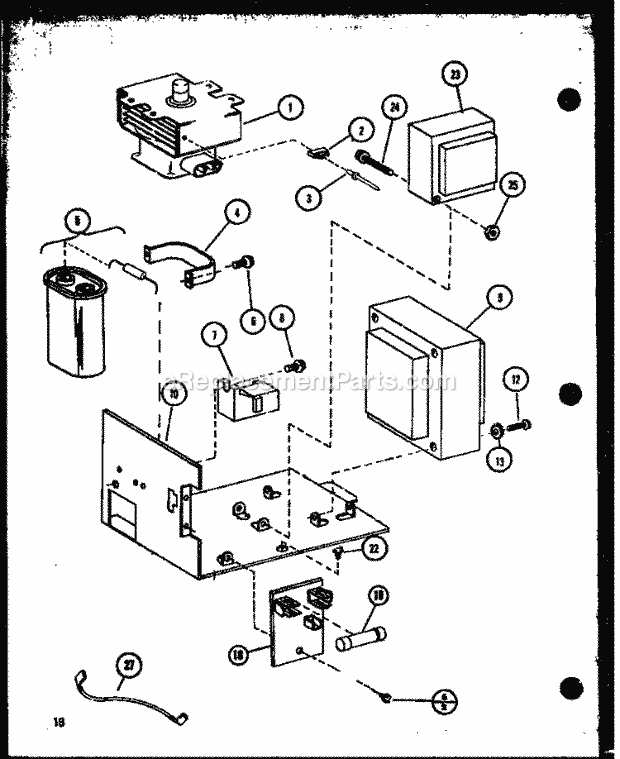 Amana RCR-1010 (P8572801S) Mfg Number P8572803s, Walloven- Std Mwave Ele Page 7 Diagram