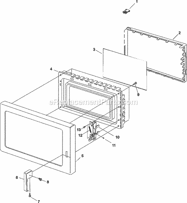 Amana RCS10DA (P1330201M) Mfg Number P1330201m, Commercial Microwaves Door Diagram