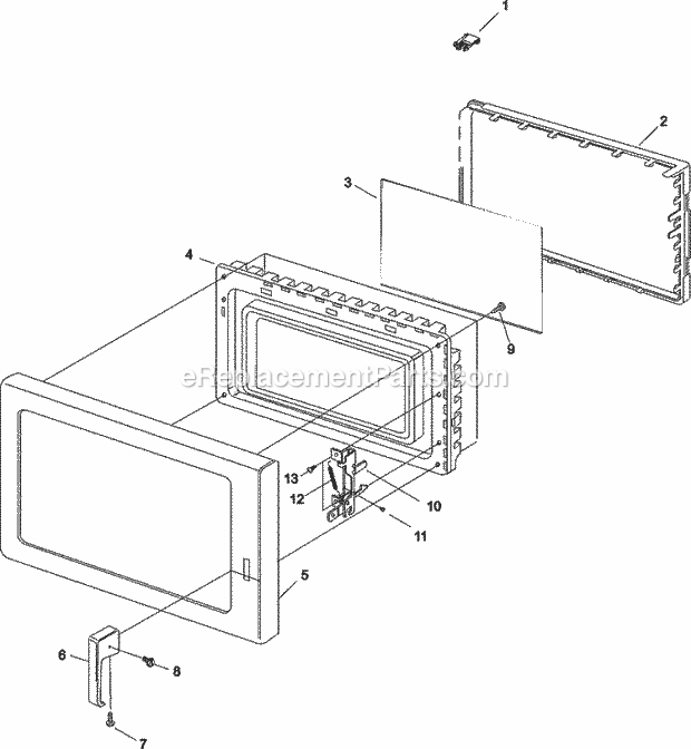 Amana RFS12MPSA (P1330206M) Commercial Microwaves Door Diagram