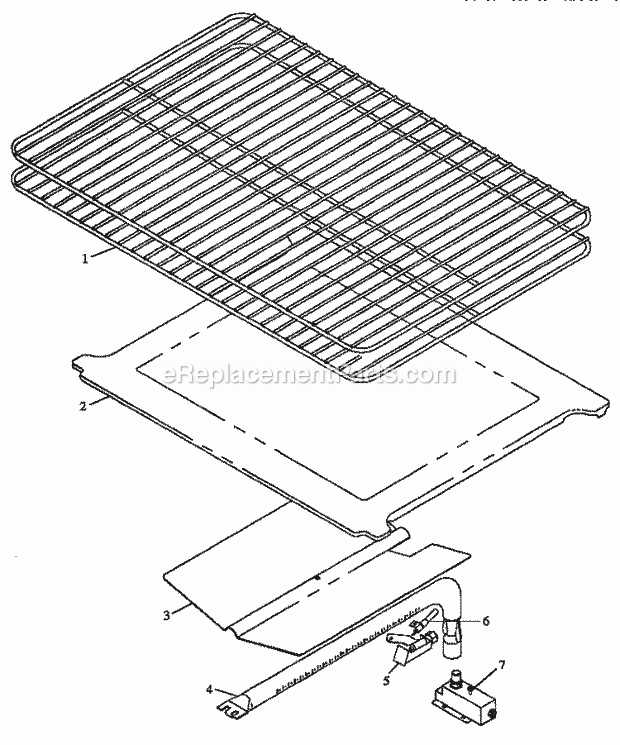 Amana RLN347UW (P1142923N W) Mfg Number P1142959n W, Range- S/I Std Gas Oven Components Diagram