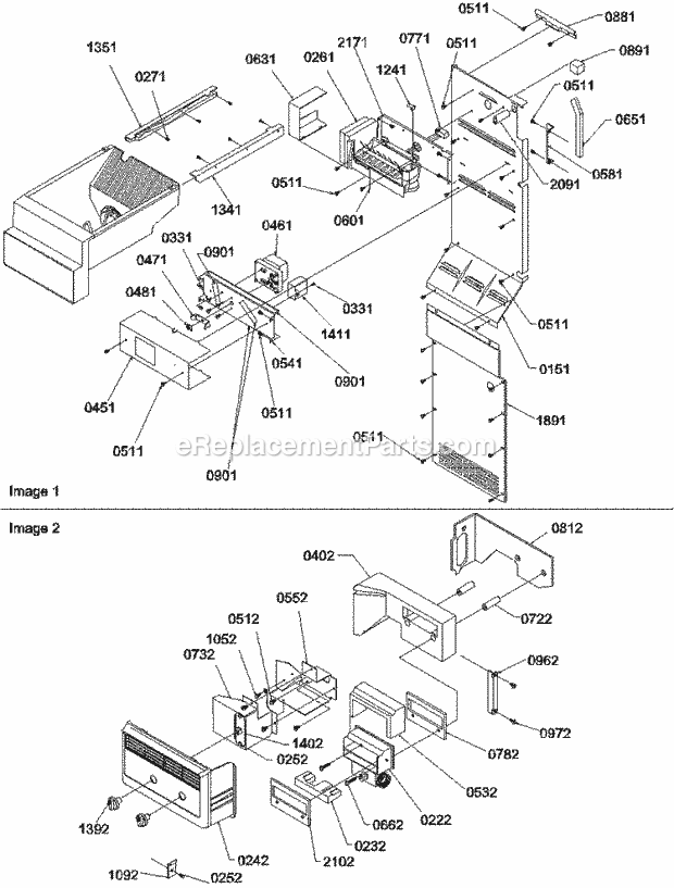 Amana SRD23VW (P1315306W W) Mfg Number P1315306w W, Ref - Sxs/I&w Ice Maker / Control Assy Diagram