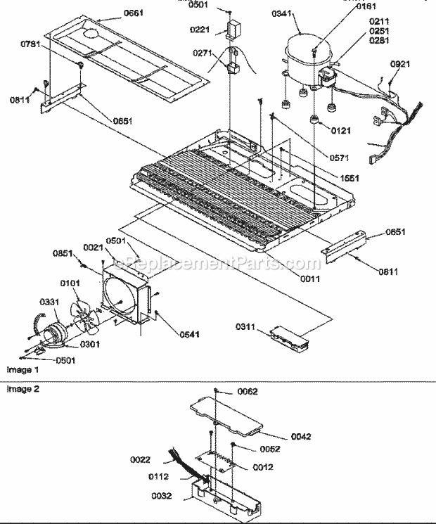 Amana SRD27TPW (P1190312W W) Ref - Sxs/I&w Machine Compartment Diagram