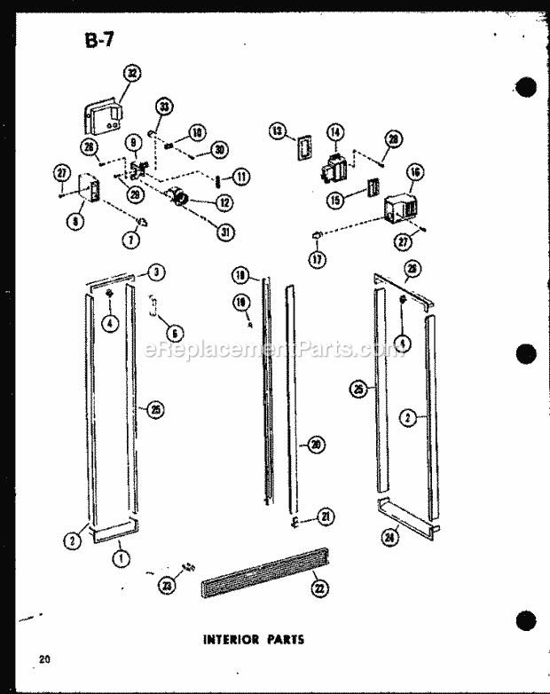 Amana SRI22E-1-C (P7487026W C) Mfg Number P7487026w C, Ref - Sxs/I&w Interior Parts Diagram