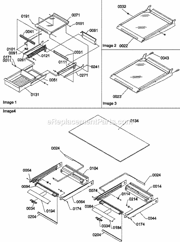 Amana TRI25VE (P1300004W E) Ref - Top Mount Shelving Assemblies Diagram