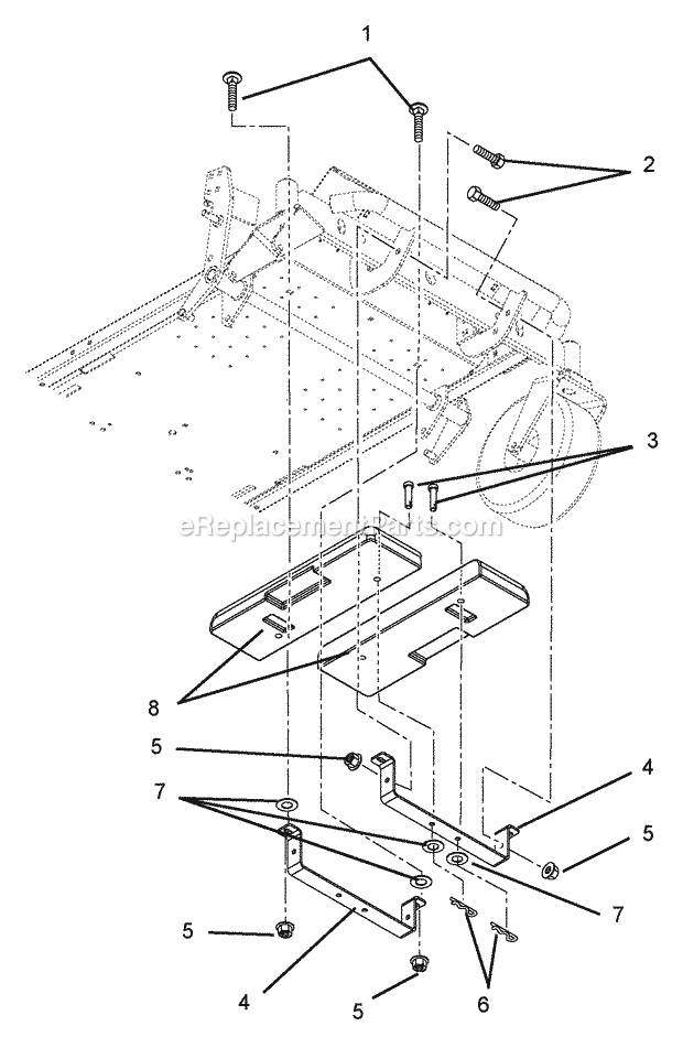 Ariens 815011 (005000) Zoom Three Bucket Bagger Counterweight Assembly Diagram