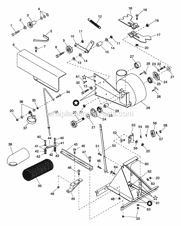 Ariens 831018 (001100) Vac Trailer Kit Trailer And Cart Vac Diagram