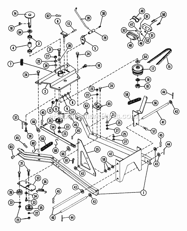 Ariens 835006 (000101) 36-Inch Two Stage Sno-Thro Carriage Assembly Diagram