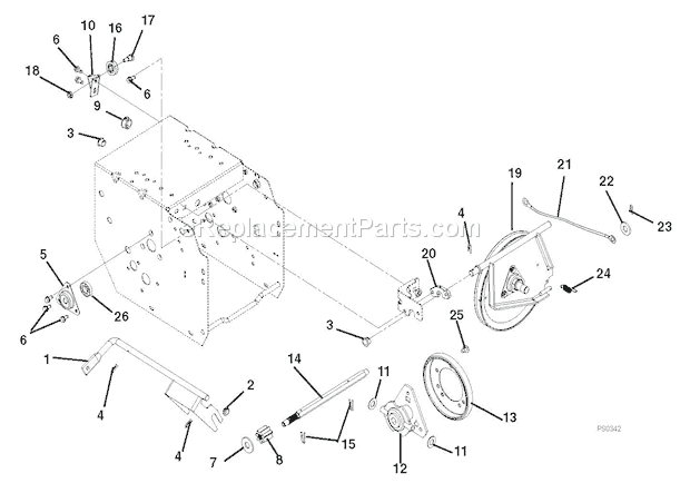 Ariens 920010 (000101) Compact 24 Snowblower Friction Drive Diagram