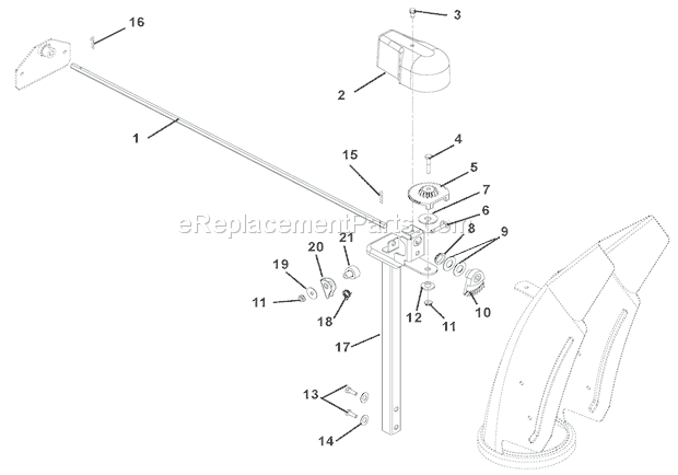 Ariens 921004 (002001) ST924DLE Snowblower Discharge Chute Diagram