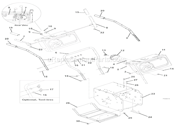 Ariens 921005 (000101) ST927LE Snowblower Handlebars And Controls Diagram