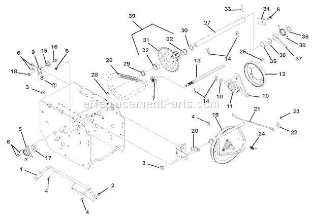 Ariens 921308 (000101) Deluxe Track 28 Snowblower Friction Drive Diagram