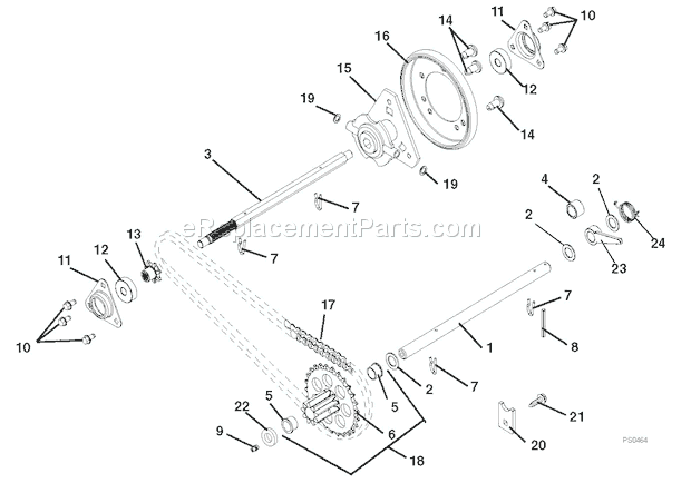 Ariens 926012 (001001) ST1328DLE Snowblower Reduction Drive Diagram