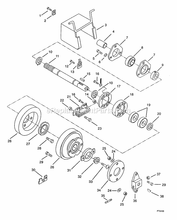 Ariens 931302 (000101) Grand Sierra 22hp Lawn Tractor Steering Hydraulic Diagram