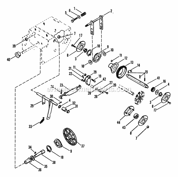 Ariens 932007 (001301) 5Hp Lawn Tractor Friction Drive Diagram