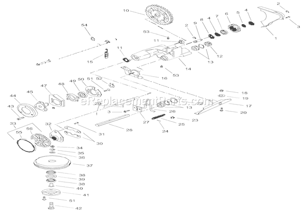 Ariens 911508 (000101) LM21SC Lawn Mower Friction Wheel Drive Diagram