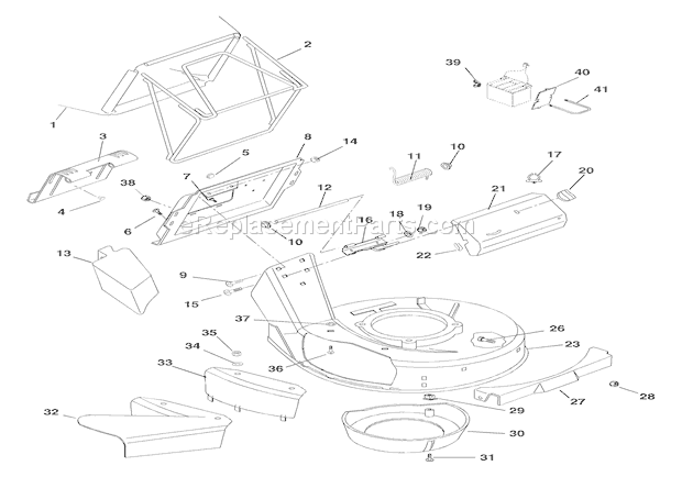 Ariens 911526 (000101) LM21SC Lawn Mower Mower Pan & Bag Diagram