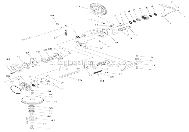 Ariens 911504 (000101) LM21SM Lawn Mower Friction Wheel Drive Diagram