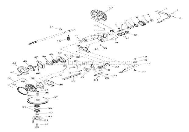 Ariens 911313 (000101) LM21S Lawn Mower Friction Wheel Drive Diagram