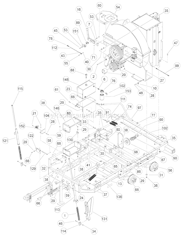 Bear Cat CH1236DH Chipper Base Assembly Diagram