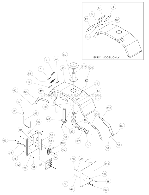 Bear Cat CH1236DH Chipper 75999-00 Control Panel Diagram