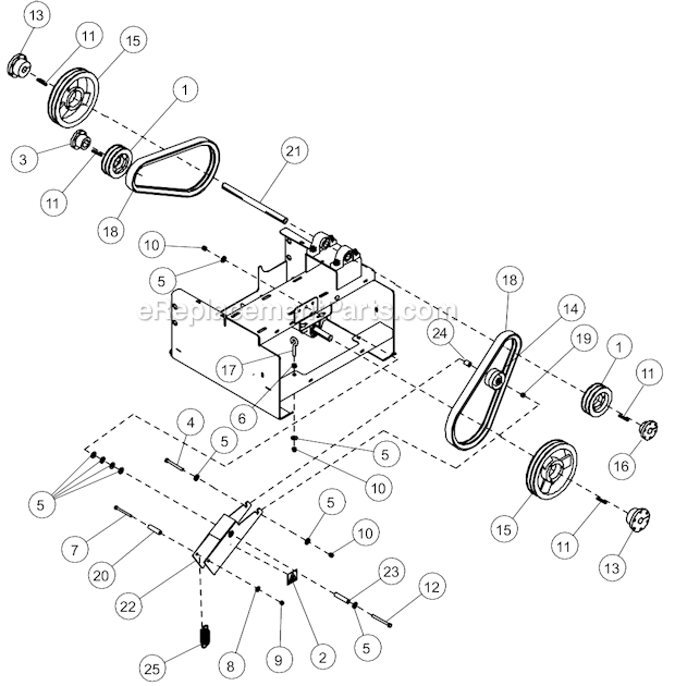 Bear Cat CH45540 (77454)(S/N:704408-999999) Chipper BeltAssembly Diagram