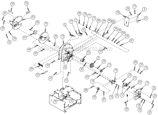 Bear Cat CH45540 (77454)(S/N:704408-999999) Chipper ChipperDiskAssembly Diagram