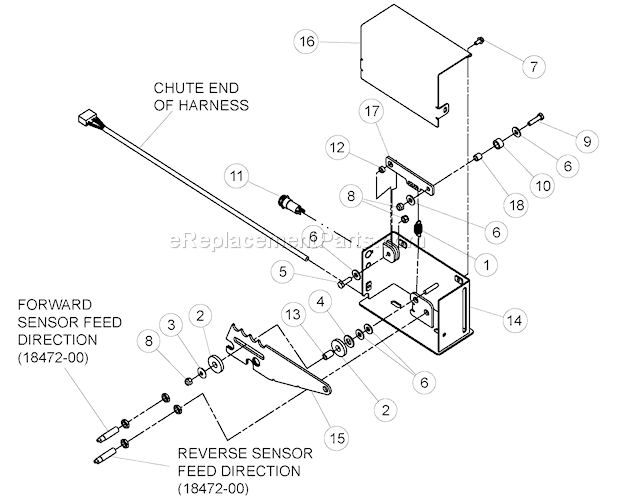 Bear Cat CH611DH (76628) Chipper SwitchBoxAssembly,75186-17 Diagram
