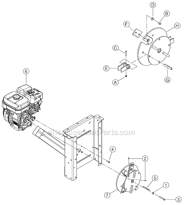 Bear Cat SC2170 (B00001) 2 Inch Chipper/Shredder Drive Diagram