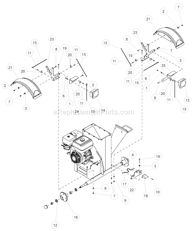 Bear Cat SC3270T Chipper/Shredder Fender,TowableModels Diagram