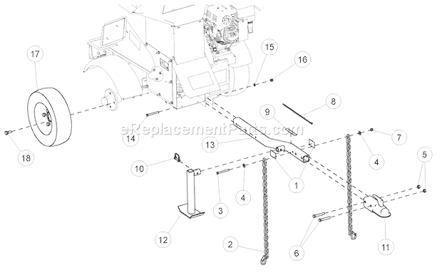Bear Cat SC3270T Chipper/Shredder HitchAndWheels Diagram