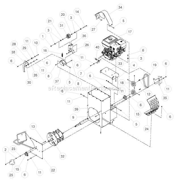 Bear Cat SC3270T Chipper/Shredder MainAssembly,TowableModels Diagram