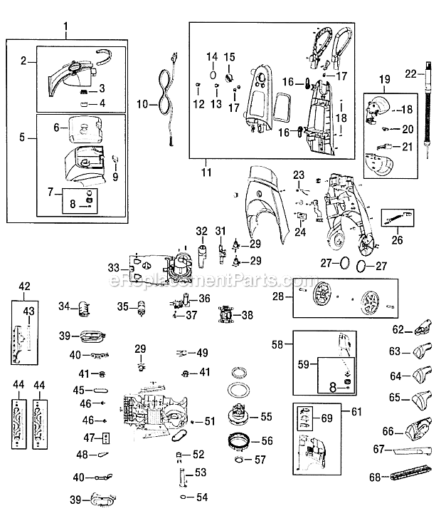 Bissell 8930 Parts List and Diagram : eReplacementParts.com