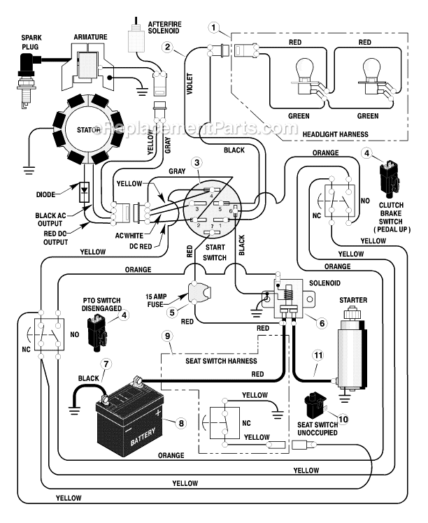 Murray 405007x18A 40" Lawn Tractor Page B Diagram