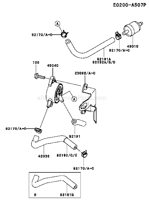 Kawasaki FH381V-CS01 4 Stroke Engine Page G Diagram