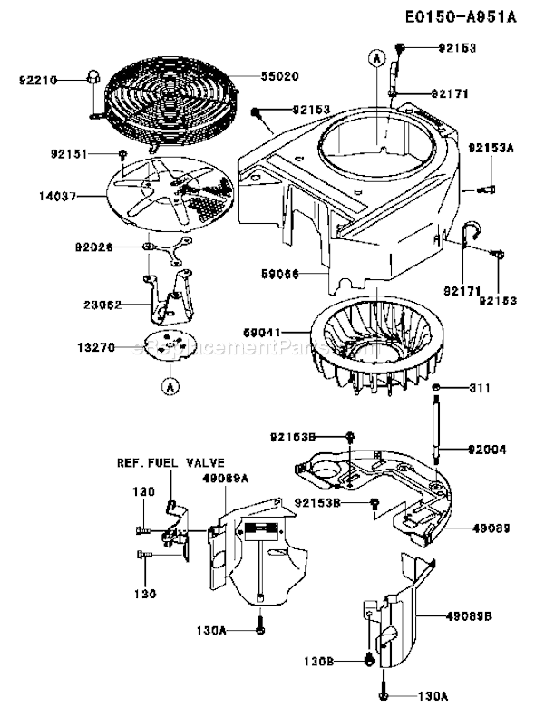Kawasaki FH541V-AS44 4 Stroke Engine Page D Diagram