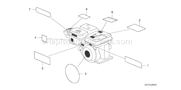 Honda GX120U1 (Type KRS6)(VIN# GCAHK-1000001) Small Engine Page M Diagram