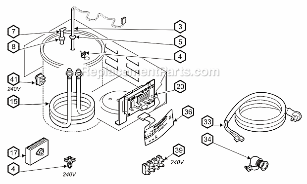 Bloomfield 2082 E-Max Airpot and Thermal Coffee Brewer Page B Diagram