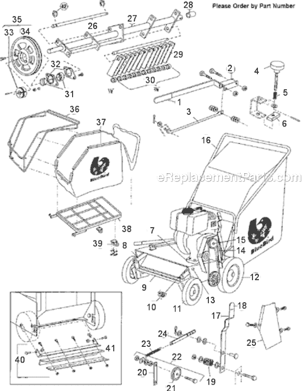 Bluebird 140 (2000-12) Power Rake Page B Diagram