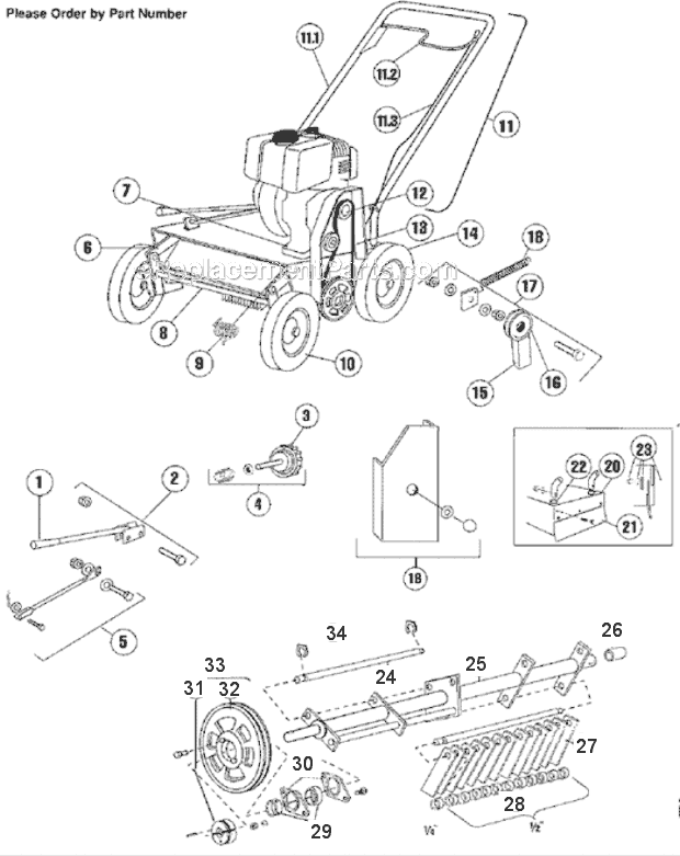 Bluebird 520 (2000-12) Power Rake Page B Diagram