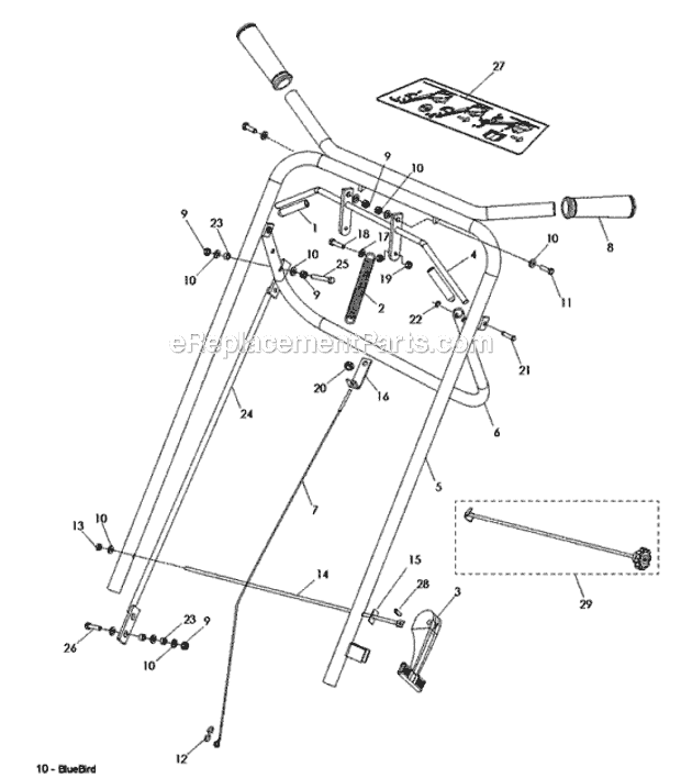 Bluebird B130A (968999379)(2008-10) Aerator Page D Diagram